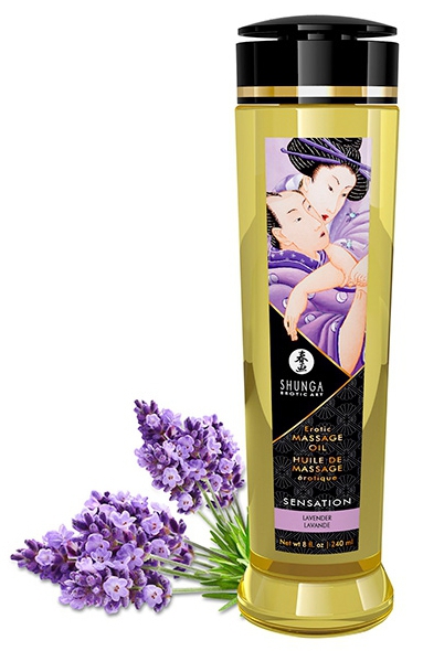 Shunga - Huile de massage Sensation/Lavende - 240 ml - Image 3