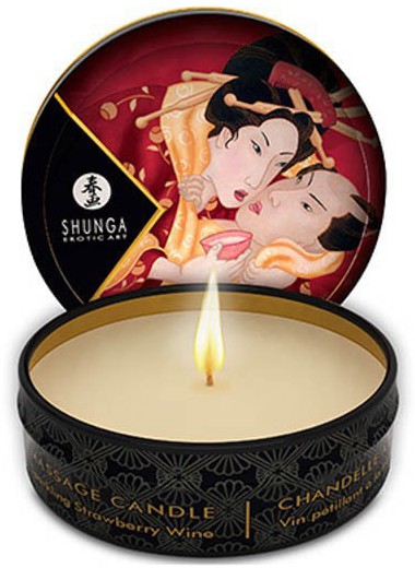 Shunga Unisex Bougie De Massage Fraise