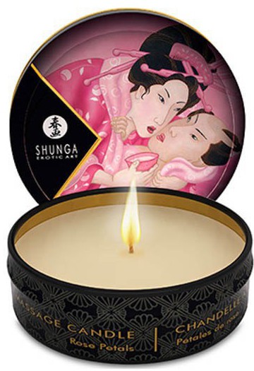 Rose Shunga Mini Bougie De Massage Aphrodisiaque 1Pc Taille 1 - Image 3