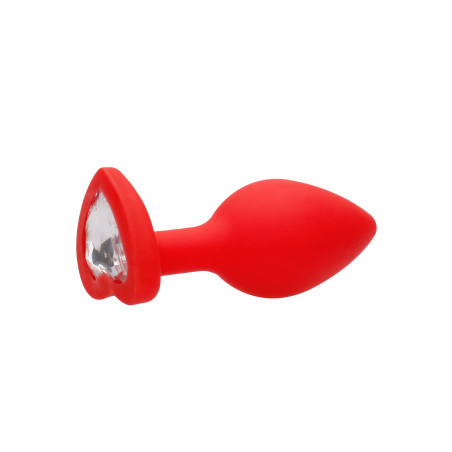 Plug Bijou Anal Silicone HEART 6 x 2.8 cm Rouge