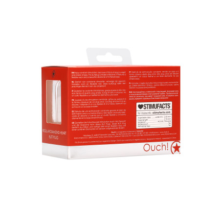 Plug Bijou Anal Silicone HEART 6 x 2.8 cm Rouge