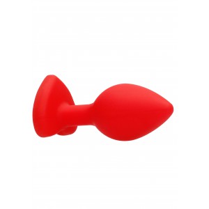 Plug Bijou Anal Silicone HEART 6 x 2.8 cm Rouge