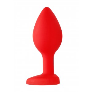 Plug Bijou Anal Silicone HEART 6 x 2.8 cm Rouge
