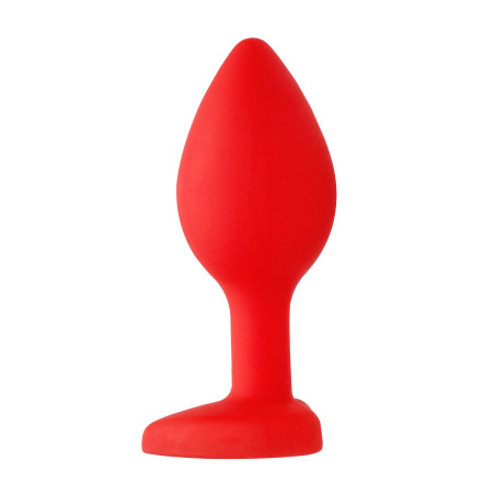 Plug Bijou Anal Silicone HEART 6 x 2.8 cm Rouge