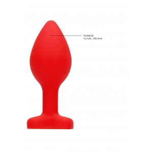 Plug Bijou Anal Silicone HEART 6 x 2.8 cm Rouge