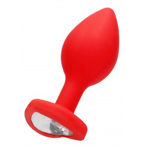 Plug Bijou Anal Silicone HEART 6 x 2.8 cm Rouge