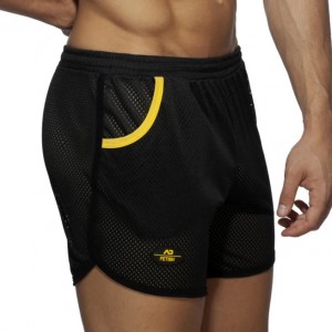 Short POCKET LONG ROCKY Noir-Jaune