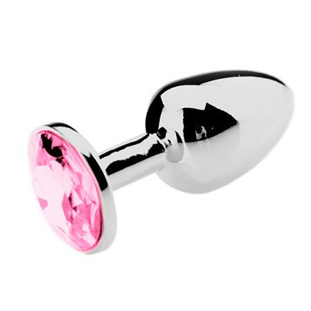 Plug Bijou Strass rose - Small 6.5 x 2.7 cm