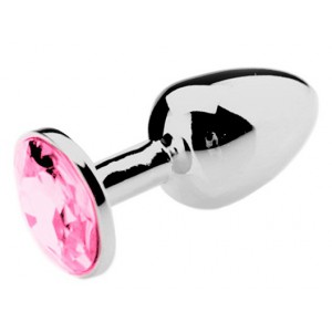Plug Bijou Strass Rose - Medium 7 x 3.4 cm