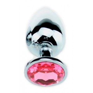 Plug Bijou Strass Rose - Medium 7 x 3.4 cm