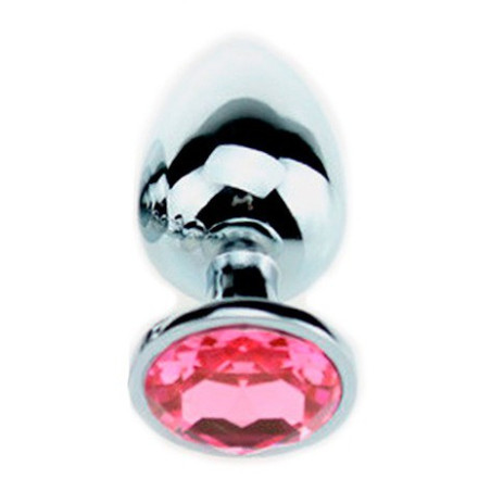 Plug Bijou Strass Rose - Medium 7 x 3.4 cm