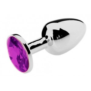 Plug Bijou Strass Violet - Small 6.5 x 2.7 cm