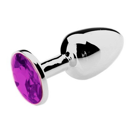 Plug Bijou Strass Violet - Small 6.5 x 2.7 cm
