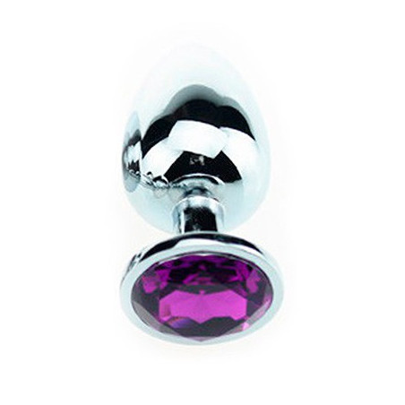 Plug Bijou Strass Violet - Small 6.5 x 2.7 cm