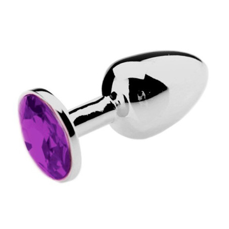 Plug Bijou Strass Violet - Medium 7 x 3.4 cm