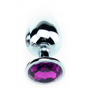 Plug Bijou Strass Violet - Medium 7 x 3.4 cm