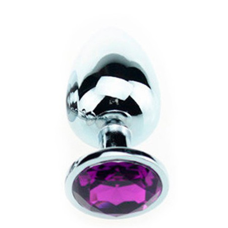 Plug Bijou Strass Violet - Medium 7 x 3.4 cm