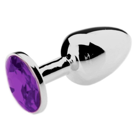 Plug Bijou Strass Violet - Large 8 x 4 cm