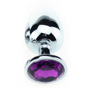 Plug Bijou Strass Violet - Large 8 x 4 cm