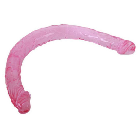Double Gode Jelly 45 x 3.5 cm Rose
