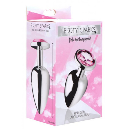 Plug bijou anal GEM Rose 8  x 4 cm