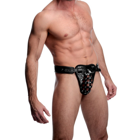 Cage de chasteté intégrale NETTED CHASTITY en Simili