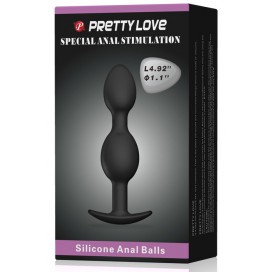 Petit plug anal Pretty love balls silicone Double 2