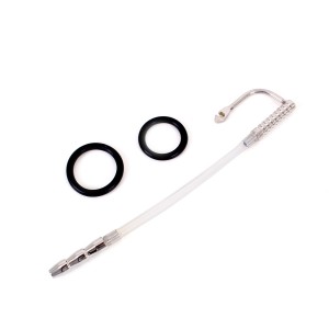 Tige d'urètre percée CATHETER RIBBED 21cm | Diamètre 9mm