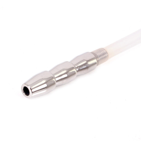 Tige d'urètre percée CATHETER RIBBED 21cm | Diamètre 9mm