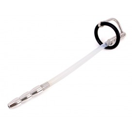 Tige d'urètre percée CATHETER RIBBED 21cm | Diamètre 9mm