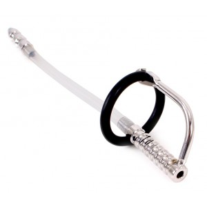 Tige d'urètre percée CATHETER RIBBED 21cm | Diamètre 9mm