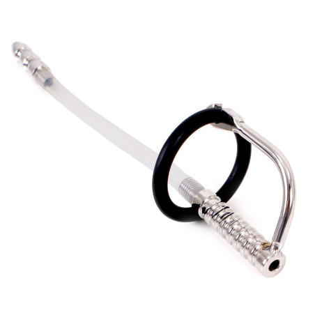 Tige d'urètre percée CATHETER RIBBED 21cm | Diamètre 9mm
