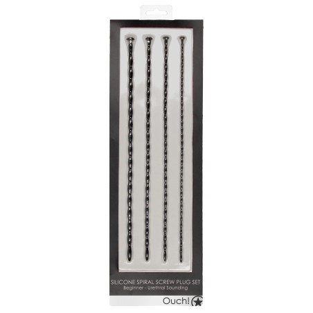 Lot de 4 Tiges d'urètre SPIRAL SCREW 30 cm | Diamètres de 3 à 6mm