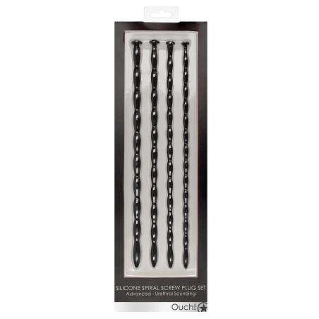 Lot de 4 Tiges d'urètre SPIRAL SCREW 30 cm | Diamètre de 7 à 10mm