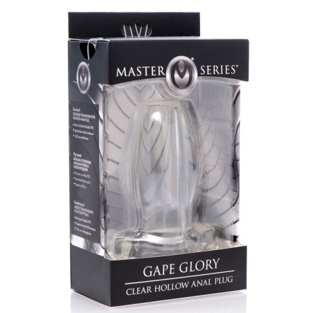 Plug Tunnel Anal GAPE GLORY 8 x 4,7 cm Transparent