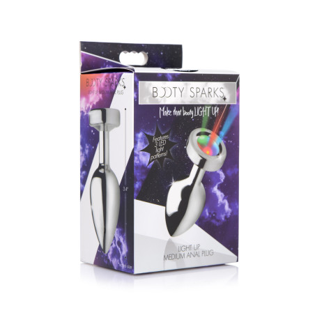 Plug bijou anal LIGHT UP 8  x 3.4 cm