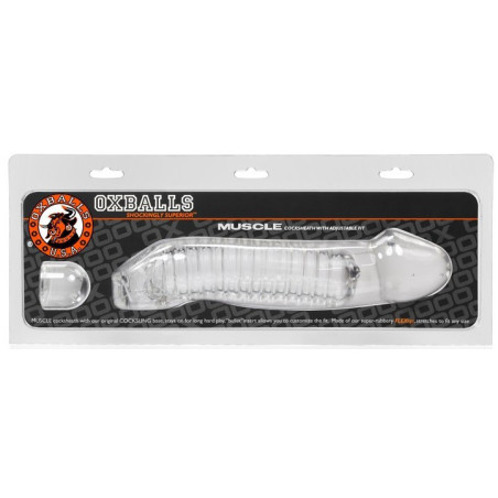 Gaine de pénis MUSCLE COCKSHEATH de Oxballs Transparente