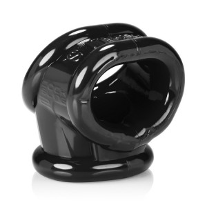 Ballstretcher silicone noir d'Oxballs pour érection forte et couilles volumineuses