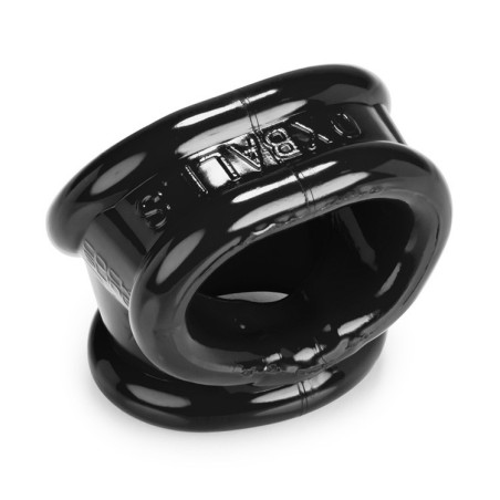 Ballstretcher silicone noir d'Oxballs pour érection forte et couilles volumineuses
