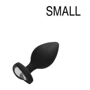 Plug Bijou Anal Silicone HEART 6 x 2.8 cm Noir
