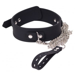 Collier et Laisse Delux Collar Noir