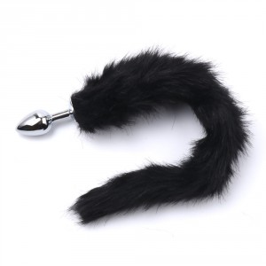 Plug queue de renard FOX 6 x 2.7cm | Queue 38cm | Noire