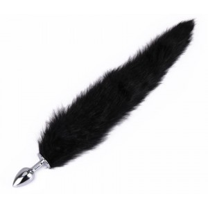 Plug queue de renard FOX 6 x 2.7cm | Queue 38cm | Noire