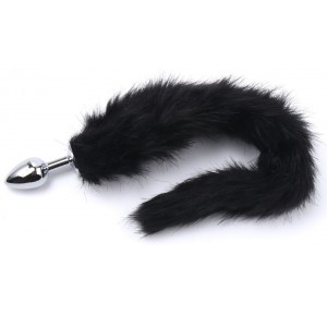 Plug queue de renard FOX 6 x 2.7cm | Queue 38cm | Noire