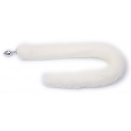 Plug avec queue longue LONGTAIL 7 x 3.4 cm | Queue 76cm | Blanche