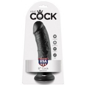 Gode King Cock 20cm noir avec forme simple pour insertion facile 2