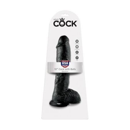 Gode XXL de King Cock avec taille 20cm couleur noire