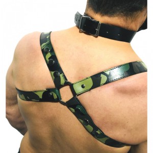 Harnais en cuir CROSS Camouflage