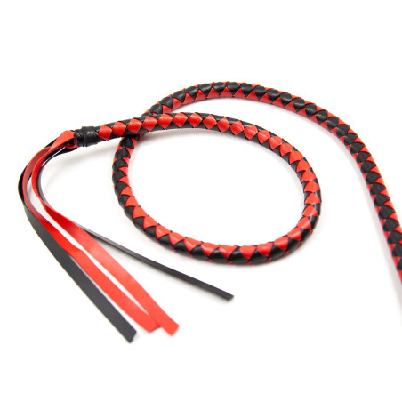 Long Fouet WHIP DUO 190cm Noir-Rouge