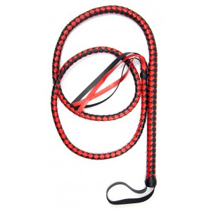 Long Fouet WHIP DUO 190cm Noir-Rouge